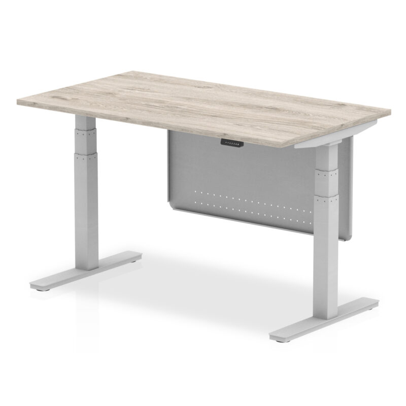 Breeze Height Adjustable Desk without Cable Ports with Steel Modesty Panel - Image 23