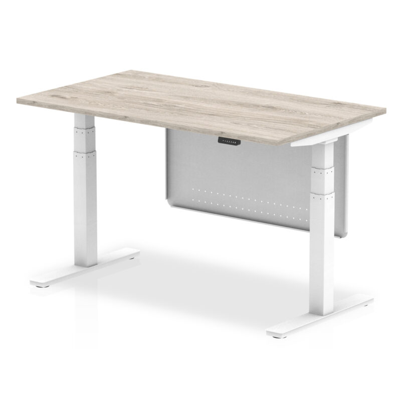 Breeze Height Adjustable Desk without Cable Ports with Steel Modesty Panel - Image 24