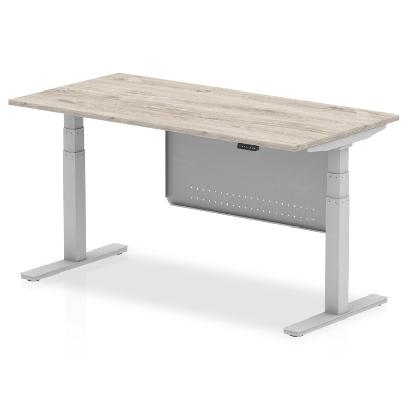 Breeze Height Adjustable Desk without Cable Ports with Steel Modesty Panel - Image 41