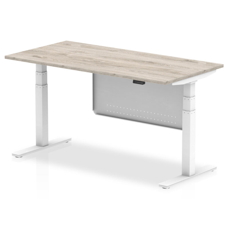 Breeze Height Adjustable Desk without Cable Ports with Steel Modesty Panel - Image 42