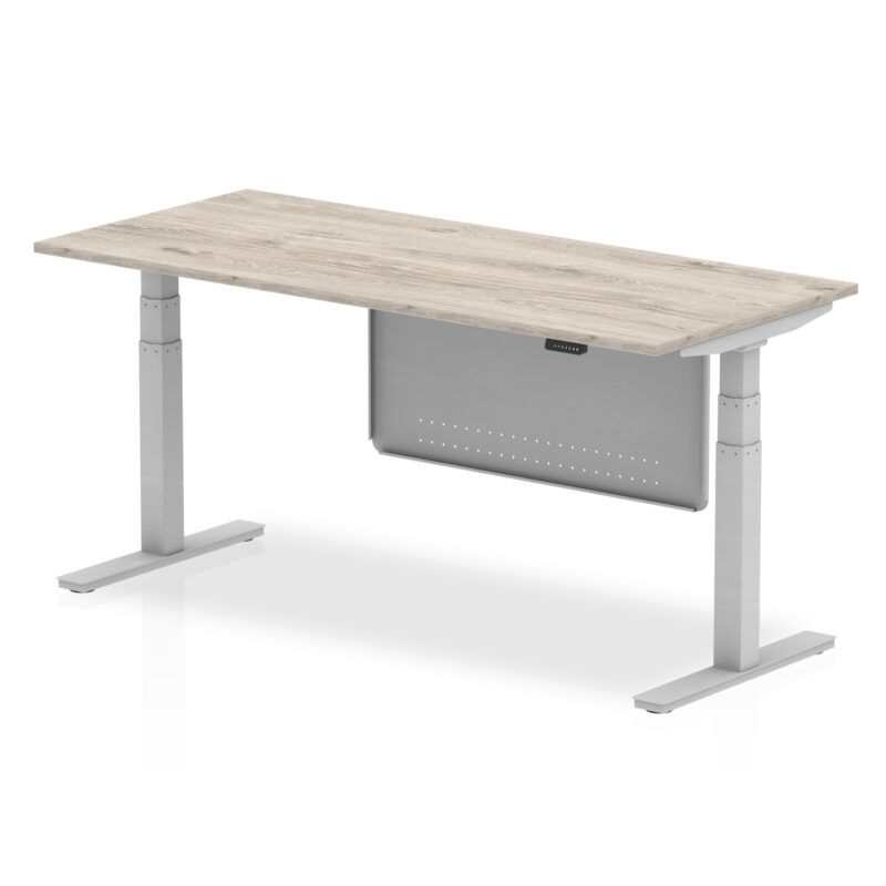 Breeze Height Adjustable Desk without Cable Ports with Steel Modesty Panel - Image 59