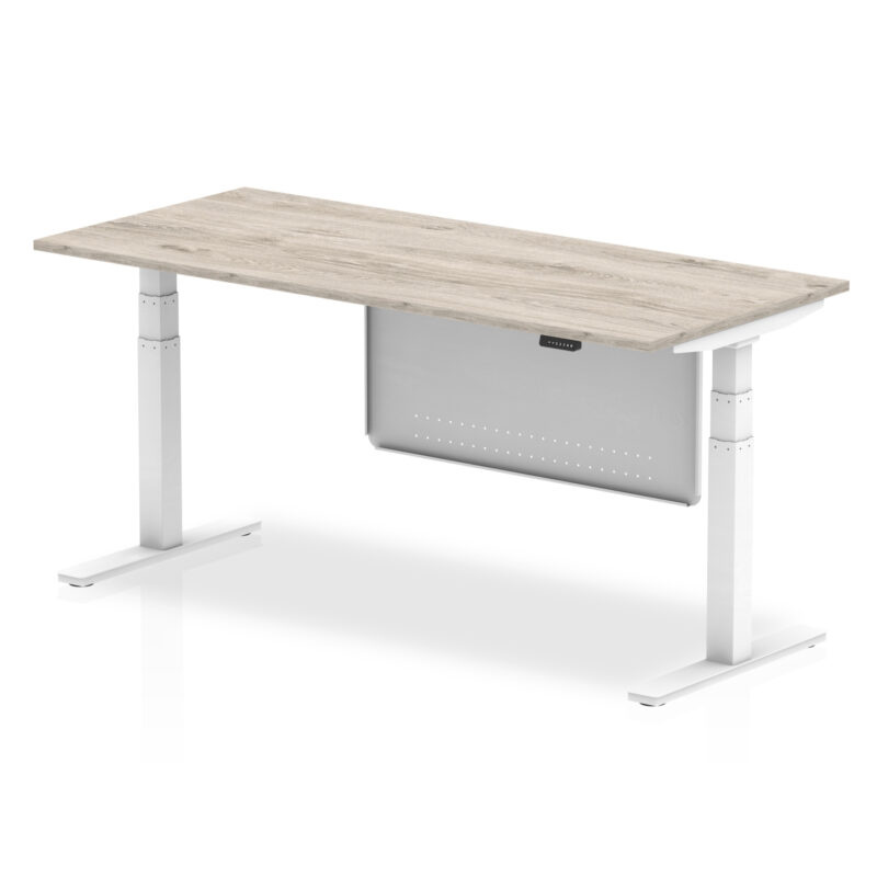 Breeze Height Adjustable Desk without Cable Ports with Steel Modesty Panel - Image 60
