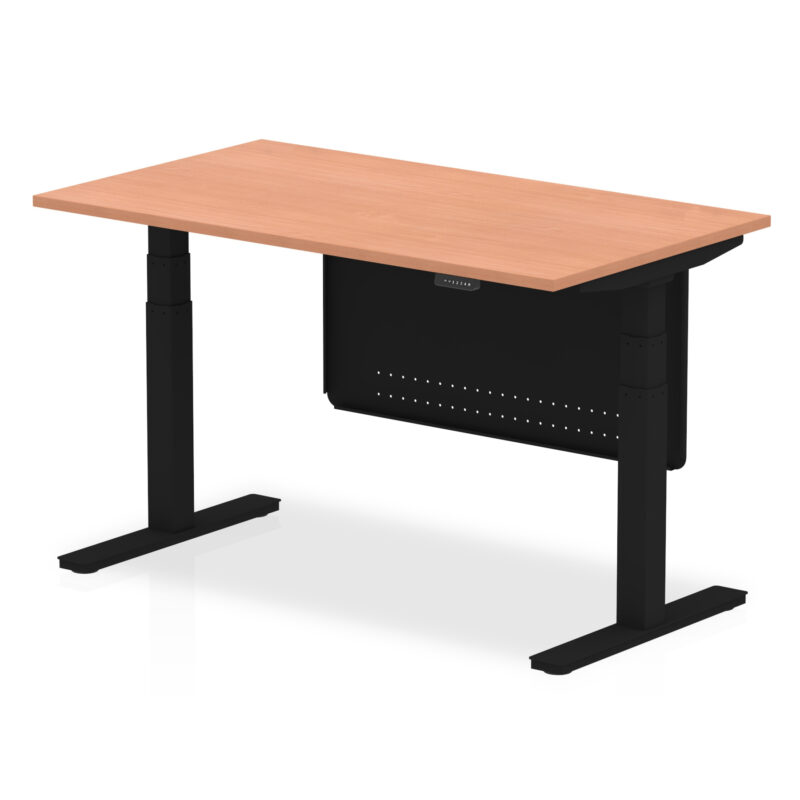 Breeze Height Adjustable Desk without Cable Ports with Steel Modesty Panel - Image 19