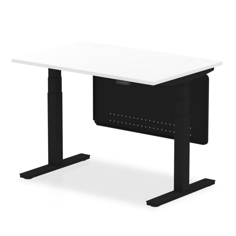 Breeze Height Adjustable Desk without Cable Ports with Steel Modesty Panel - Image 16