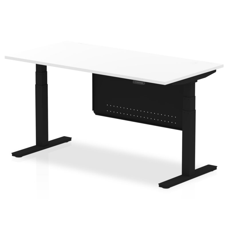 Breeze Height Adjustable Desk without Cable Ports with Steel Modesty Panel - Image 52