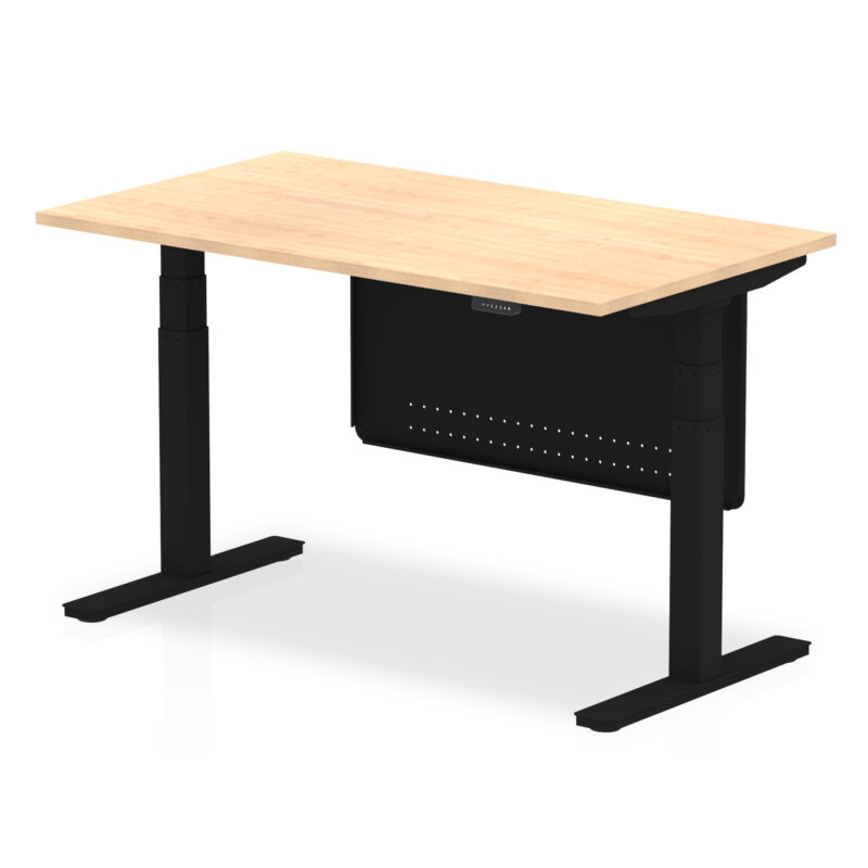Breeze Height Adjustable Desk without Cable Ports with Steel Modesty Panel - Image 25