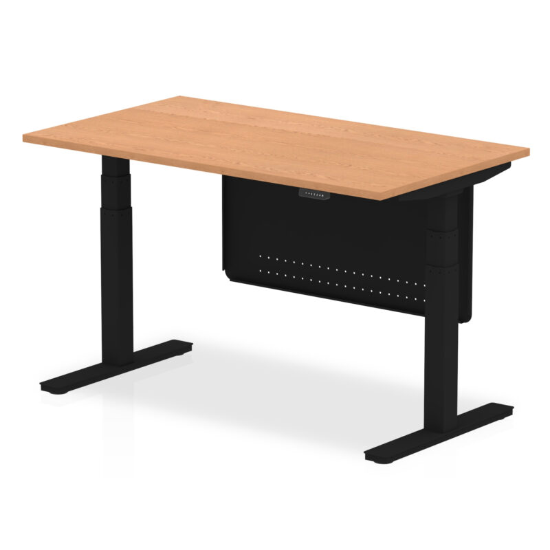 Breeze Height Adjustable Desk without Cable Ports with Steel Modesty Panel - Image 28