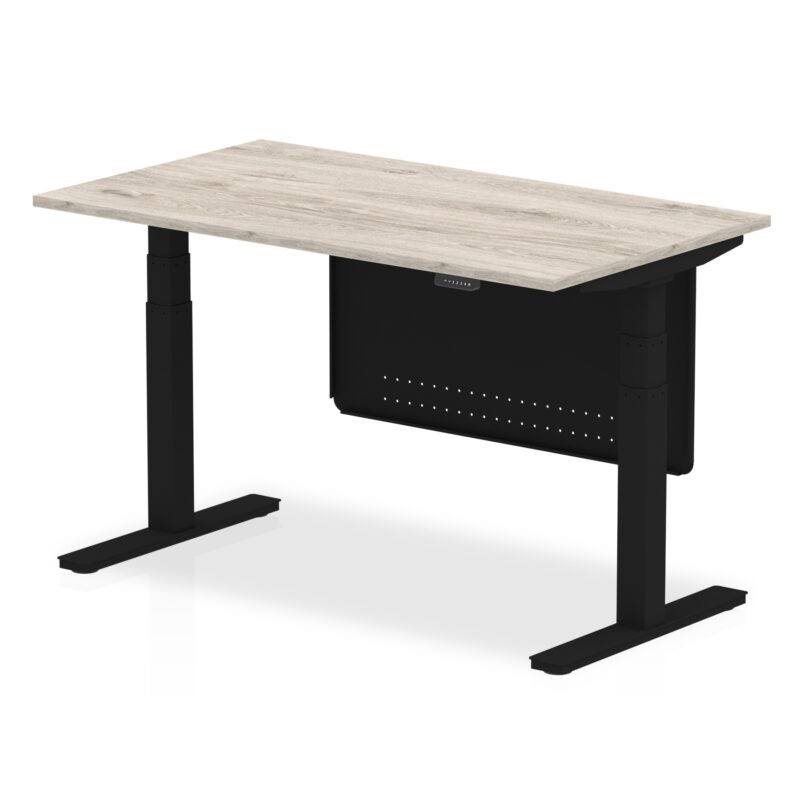 Breeze Height Adjustable Desk without Cable Ports with Steel Modesty Panel - Image 22