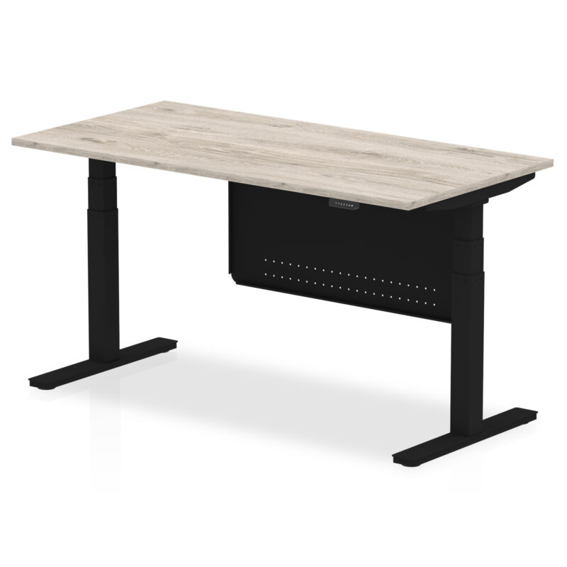 Breeze Height Adjustable Desk without Cable Ports with Steel Modesty Panel - Image 40
