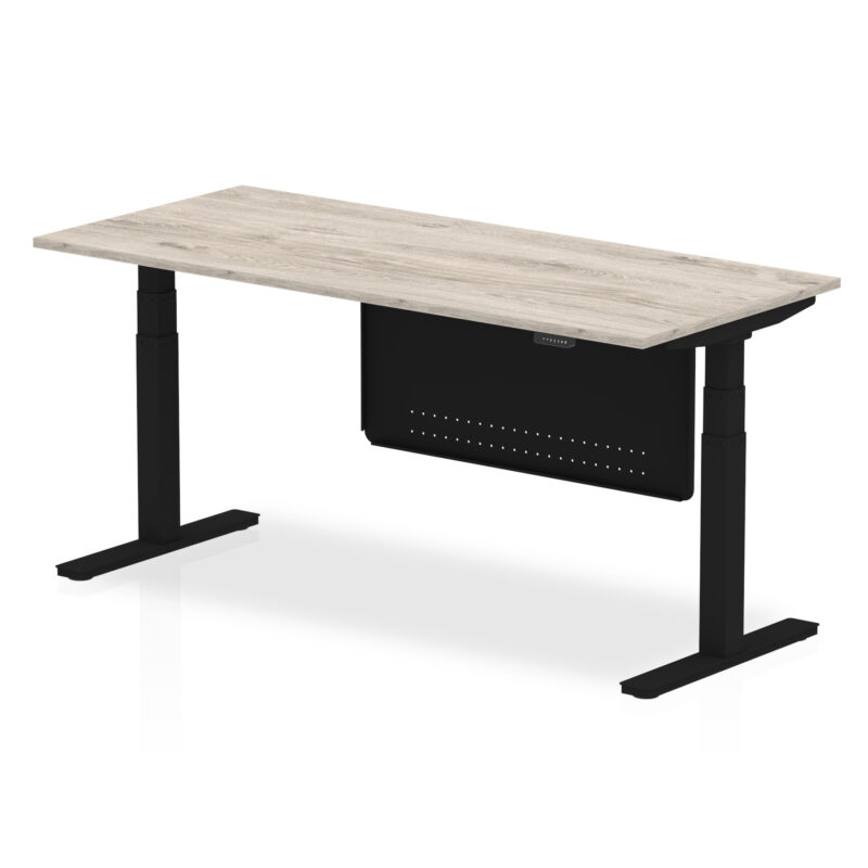 Breeze Height Adjustable Desk without Cable Ports with Steel Modesty Panel - Image 58