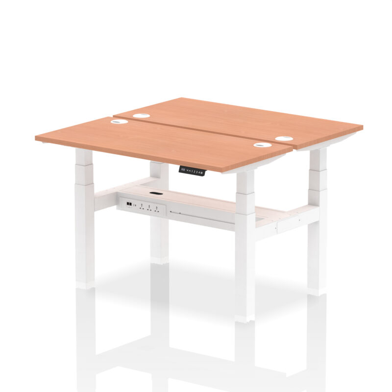 Breeze Back-to-Back Slimline Height Adjustable Bench Desk - 2 Person - Image 3