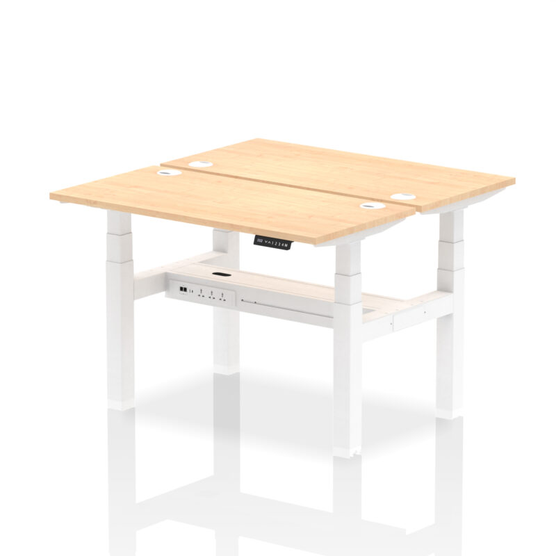 Breeze Back-to-Back Slimline Height Adjustable Bench Desk - 2 Person - Image 12
