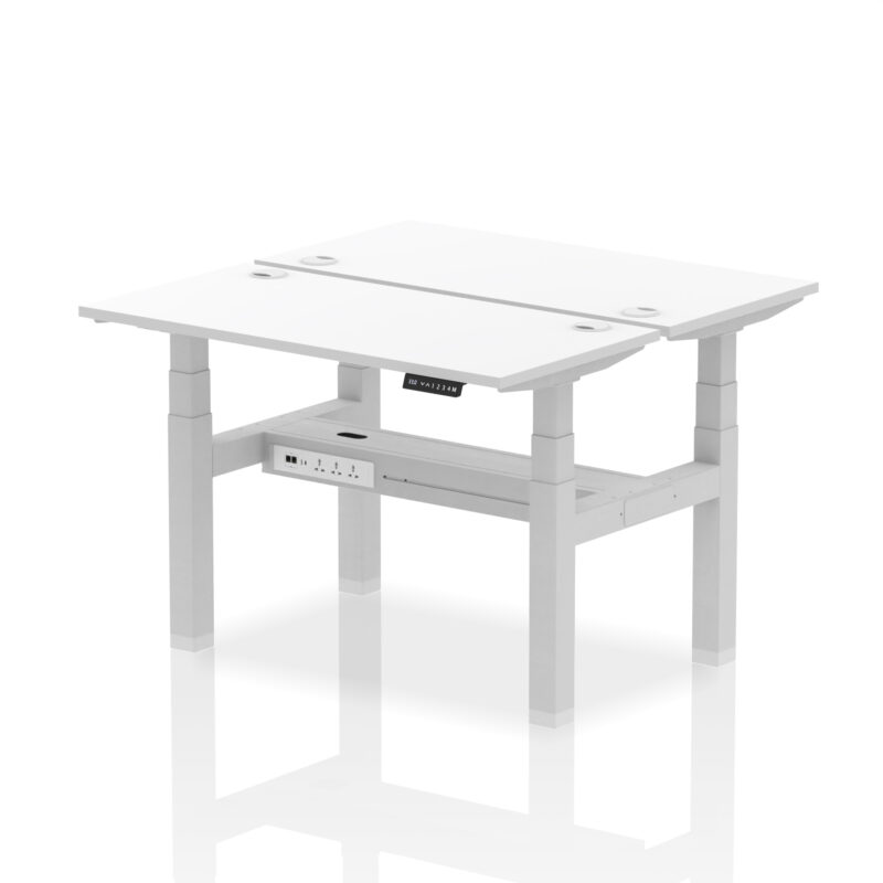 Breeze Back-to-Back Slimline Height Adjustable Bench Desk - 2 Person - Image 20
