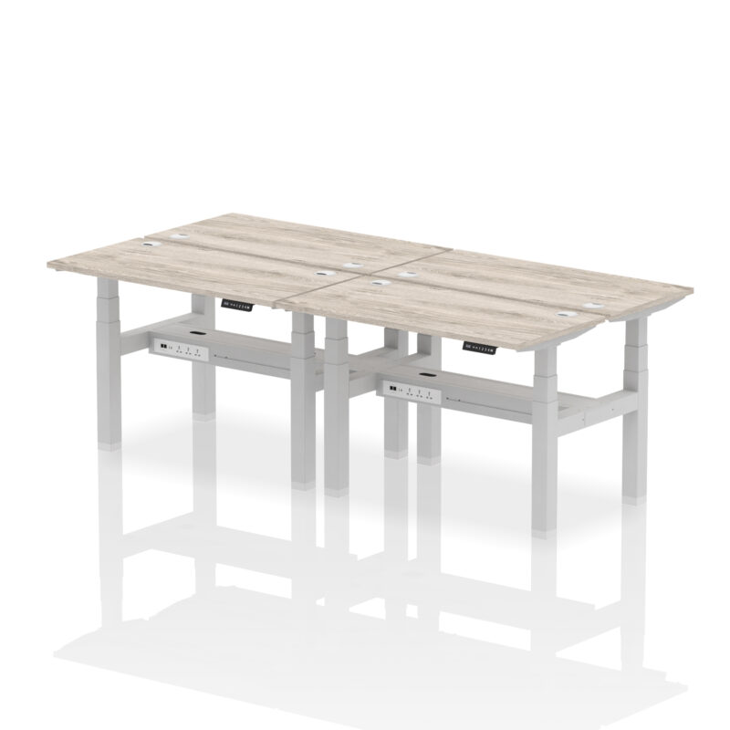 Breeze Back-to-Back Slimline Height Adjustable Bench Desk - 4 Person - Image 8