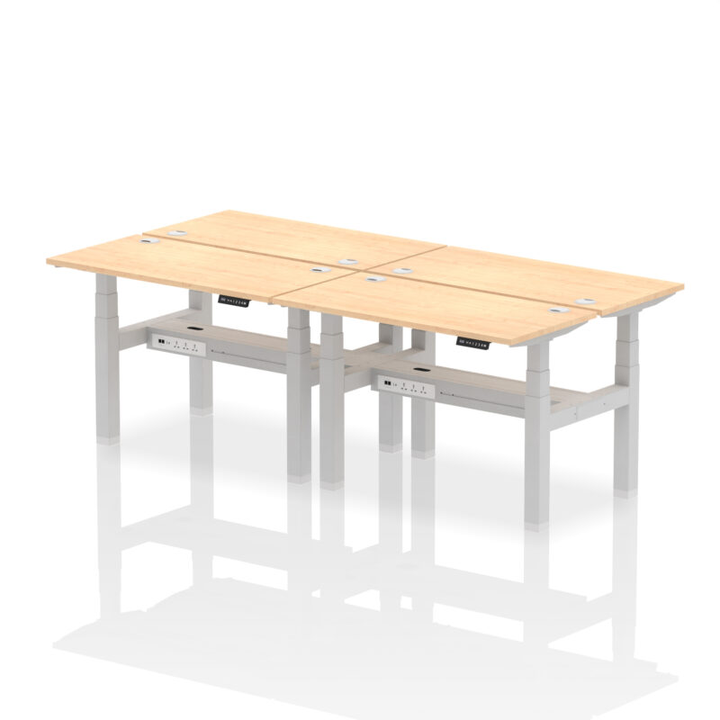 Breeze Back-to-Back Slimline Height Adjustable Bench Desk - 4 Person - Image 11