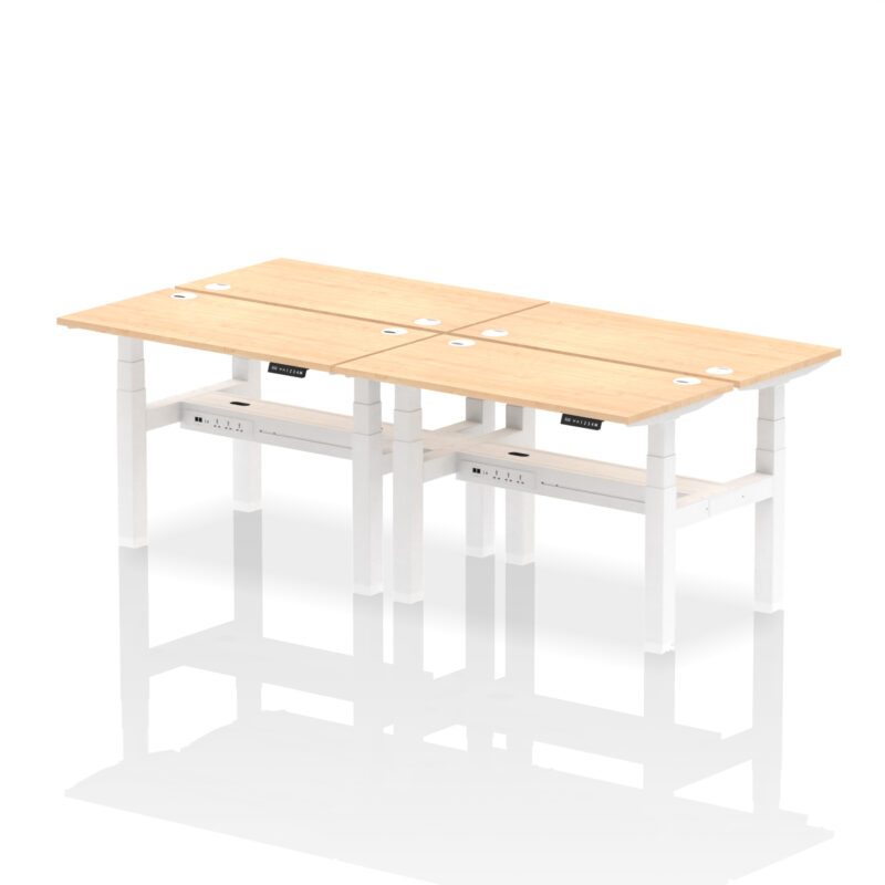 Breeze Back-to-Back Slimline Height Adjustable Bench Desk - 4 Person - Image 12