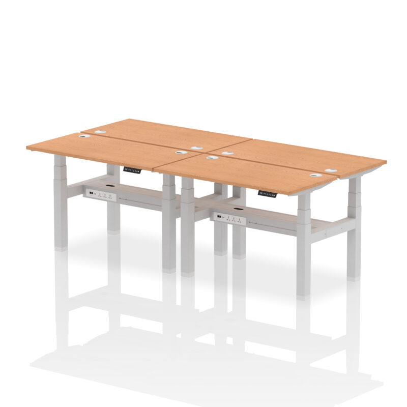 Breeze Back-to-Back Slimline Height Adjustable Bench Desk - 4 Person - Image 14