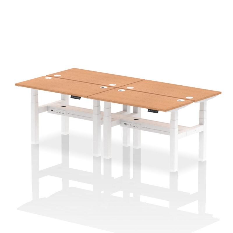 Breeze Back-to-Back Slimline Height Adjustable Bench Desk - 4 Person - Image 15