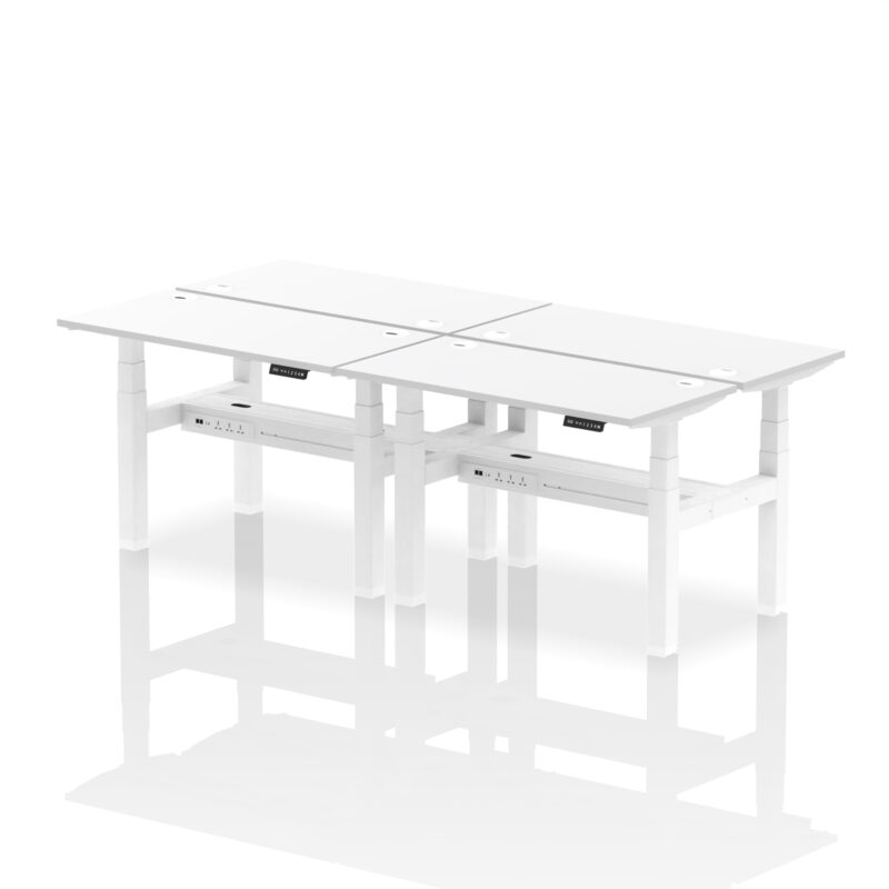 Breeze Back-to-Back Slimline Height Adjustable Bench Desk - 4 Person - Image 21