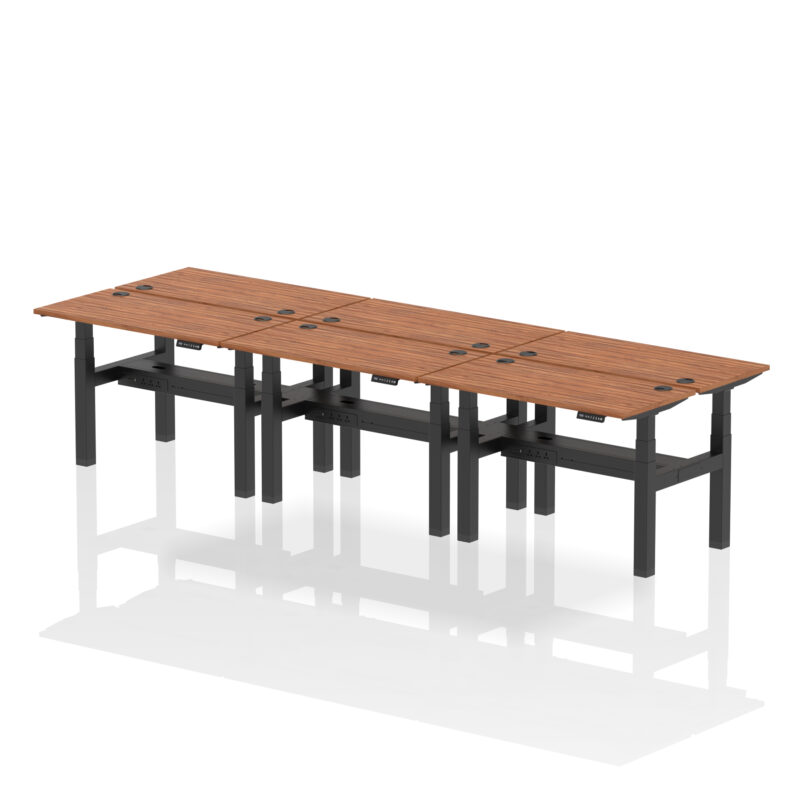 Breeze Back-to-Back Slimline Height Adjustable Bench Desk - 6 Person - Image 16
