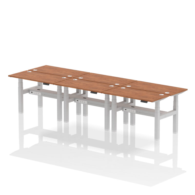Breeze Back-to-Back Slimline Height Adjustable Bench Desk - 6 Person - Image 17