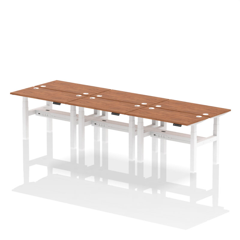 Breeze Back-to-Back Slimline Height Adjustable Bench Desk - 6 Person - Image 18
