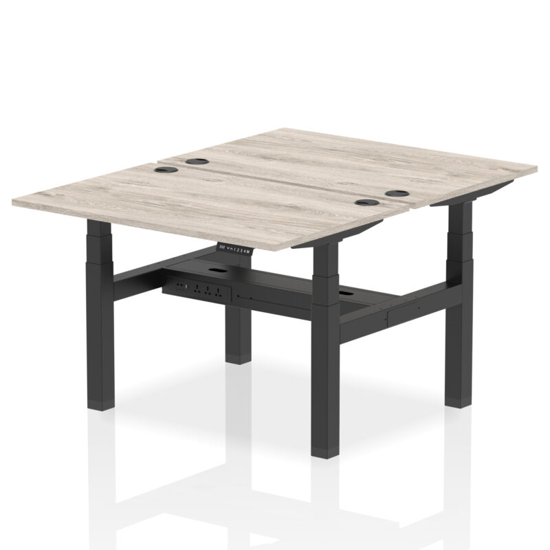 Breeze Back-to-Back Height Adjustable Bench Desk - 2 Person - Image 7