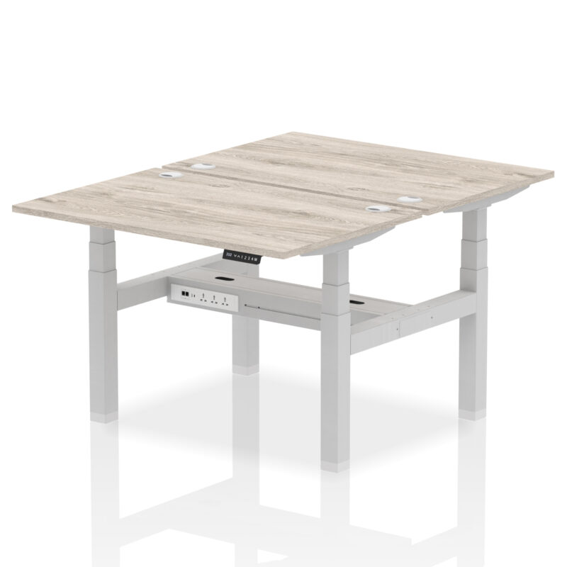 Breeze Back-to-Back Height Adjustable Bench Desk - 2 Person - Image 8