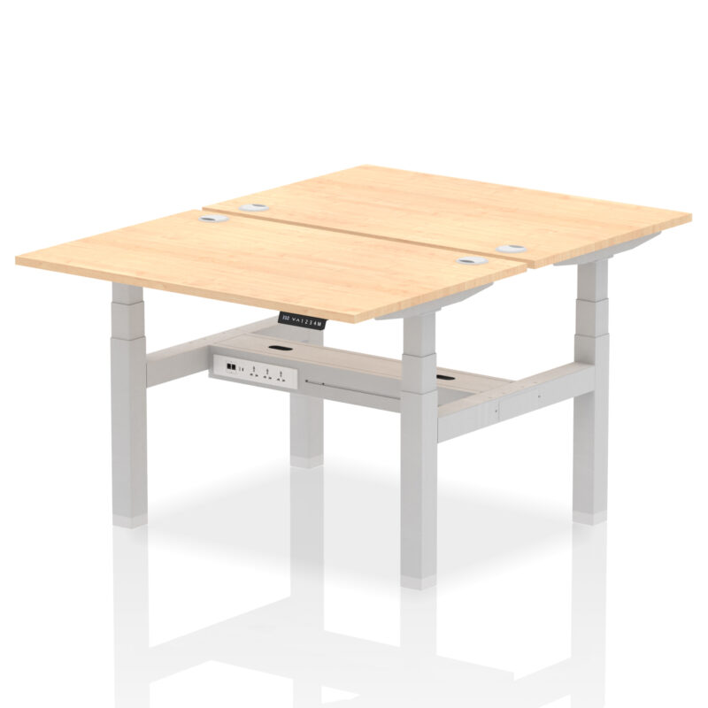 Breeze Back-to-Back Height Adjustable Bench Desk - 2 Person - Image 11