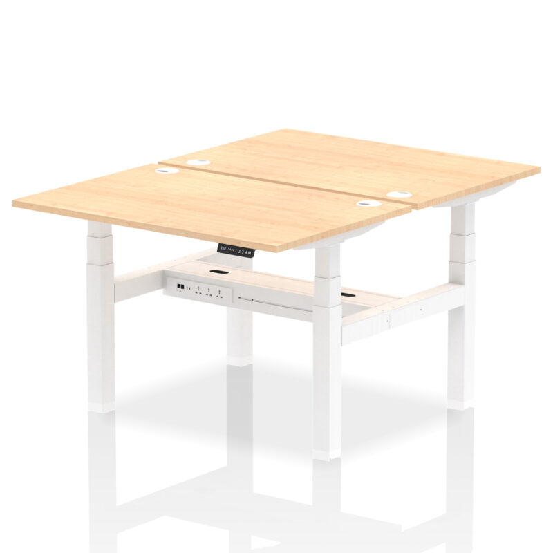 Breeze Back-to-Back Height Adjustable Bench Desk - 2 Person - Image 12