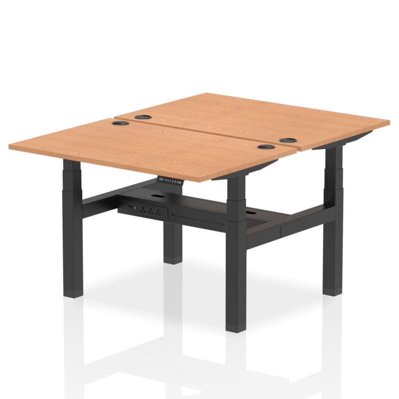 Breeze Back-to-Back Height Adjustable Bench Desk - 2 Person - Image 13