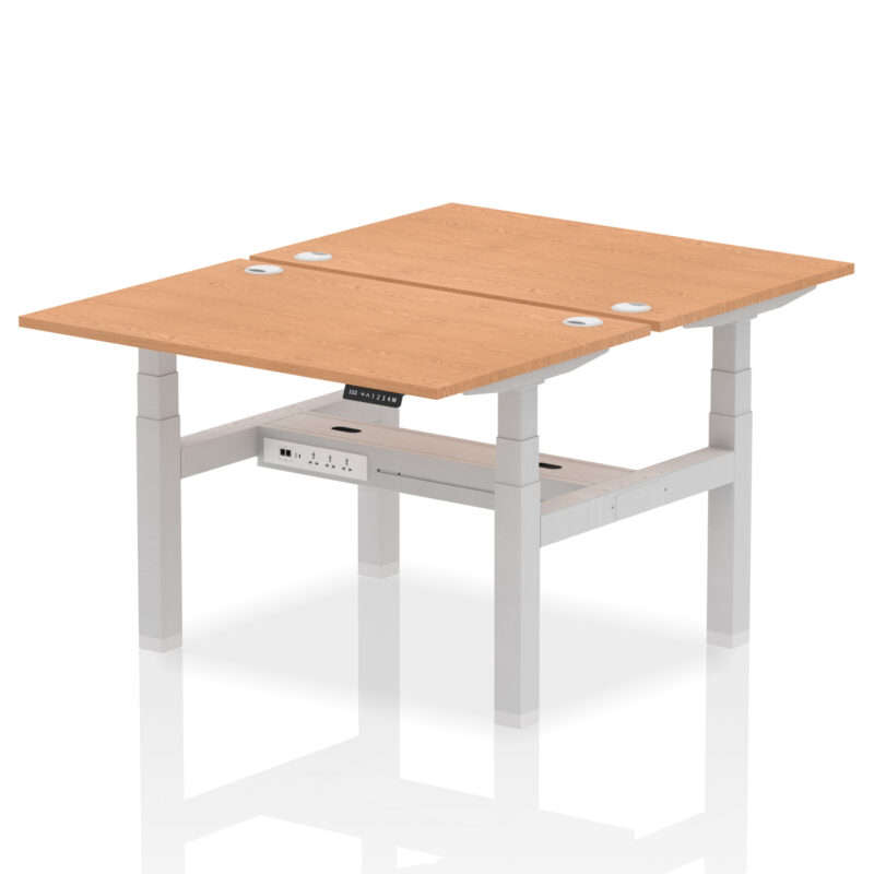 Breeze Back-to-Back Height Adjustable Bench Desk - 2 Person - Image 14