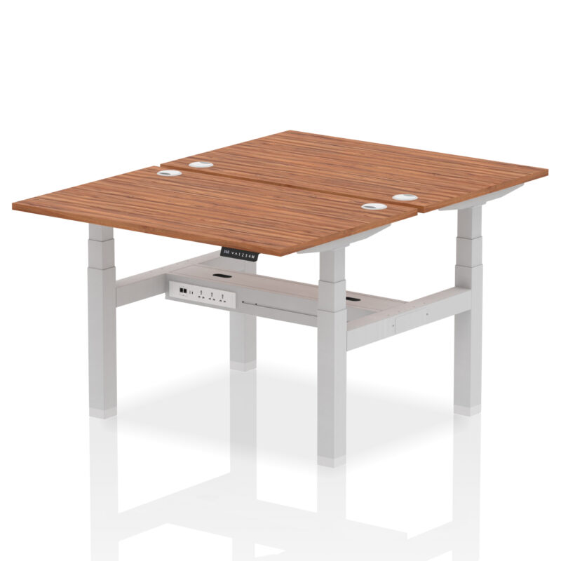 Breeze Back-to-Back Height Adjustable Bench Desk - 2 Person - Image 17