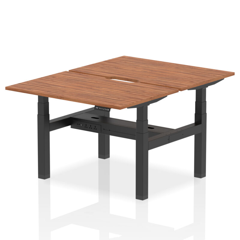 Breeze Back-to-Back Scalloped Edge Height Adjustable Bench Desk - 2 Person - Image 13