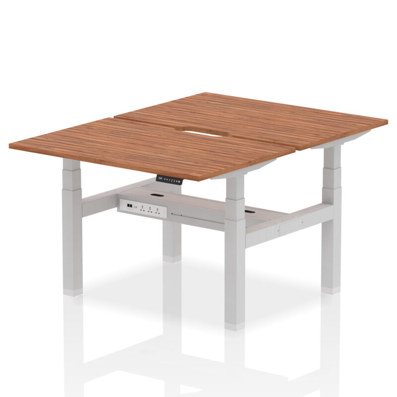 Breeze Back-to-Back Scalloped Edge Height Adjustable Bench Desk - 2 Person - Image 14