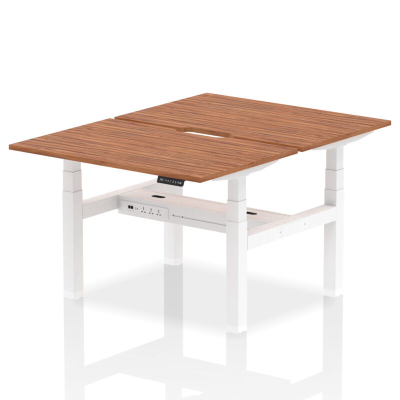 Breeze Back-to-Back Scalloped Edge Height Adjustable Bench Desk - 2 Person - Image 15