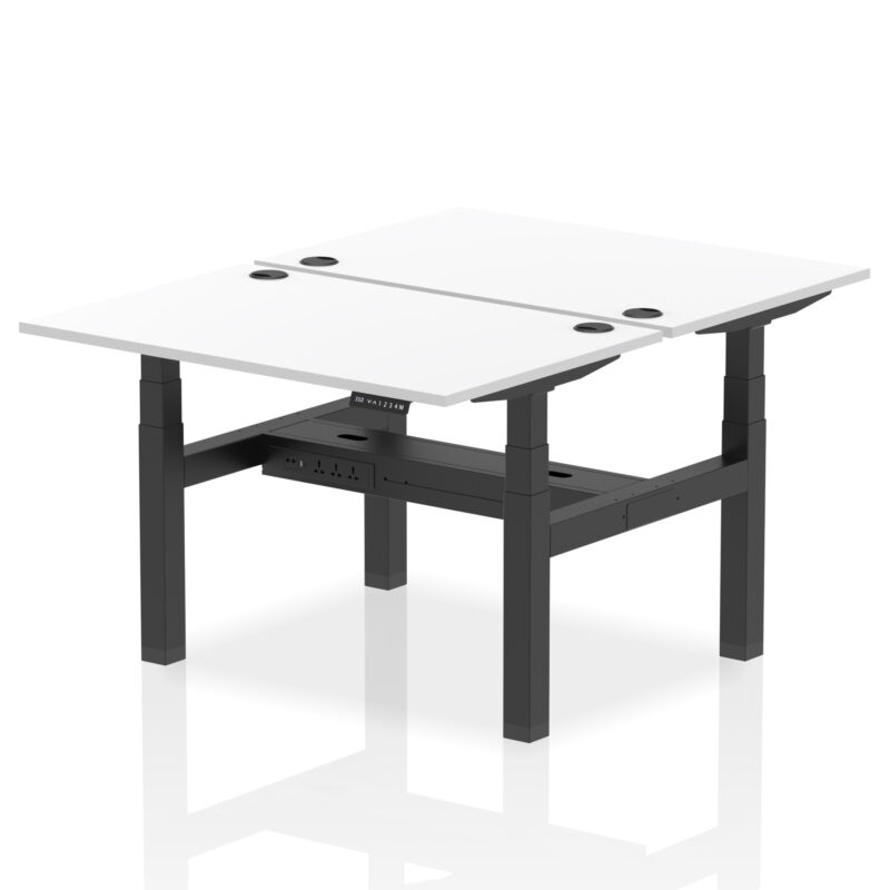Breeze Back-to-Back Height Adjustable Bench Desk - 2 Person - Image 19