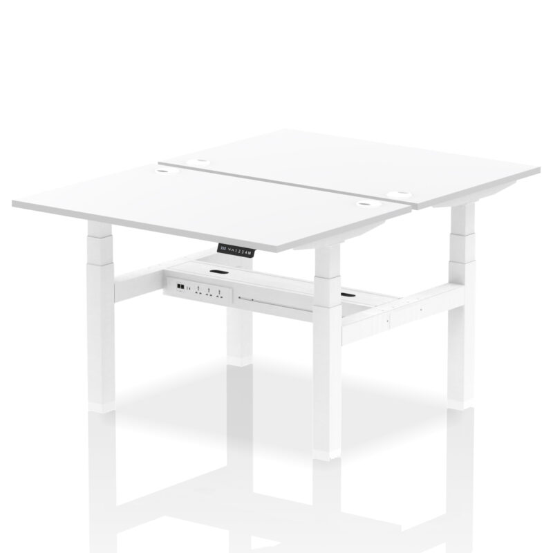 Breeze Back-to-Back Height Adjustable Bench Desk - 2 Person - Image 21