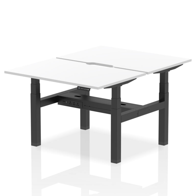 Breeze Back-to-Back Scalloped Edge Height Adjustable Bench Desk - 2 Person - Image 16