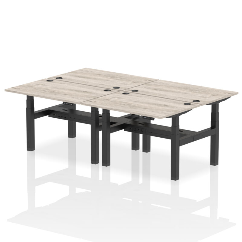 Breeze Back-to-Back Height Adjustable Bench Desk - 4 Person - Image 7