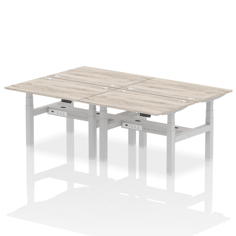 Breeze Back-to-Back Height Adjustable Bench Desk - 4 Person - Image 8
