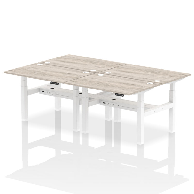 Breeze Back-to-Back Height Adjustable Bench Desk - 4 Person - Image 9