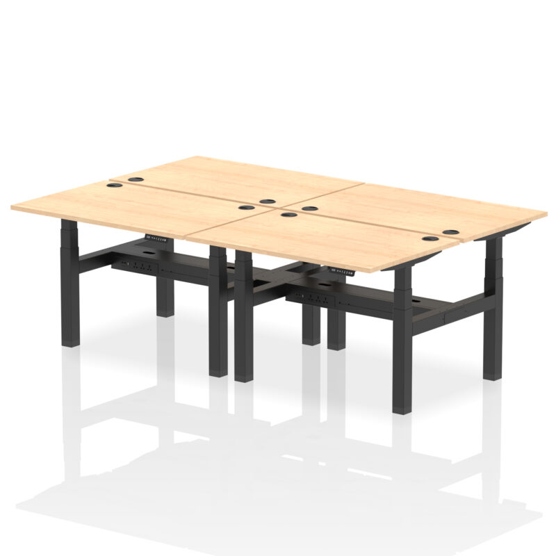 Breeze Back-to-Back Height Adjustable Bench Desk - 4 Person - Image 10