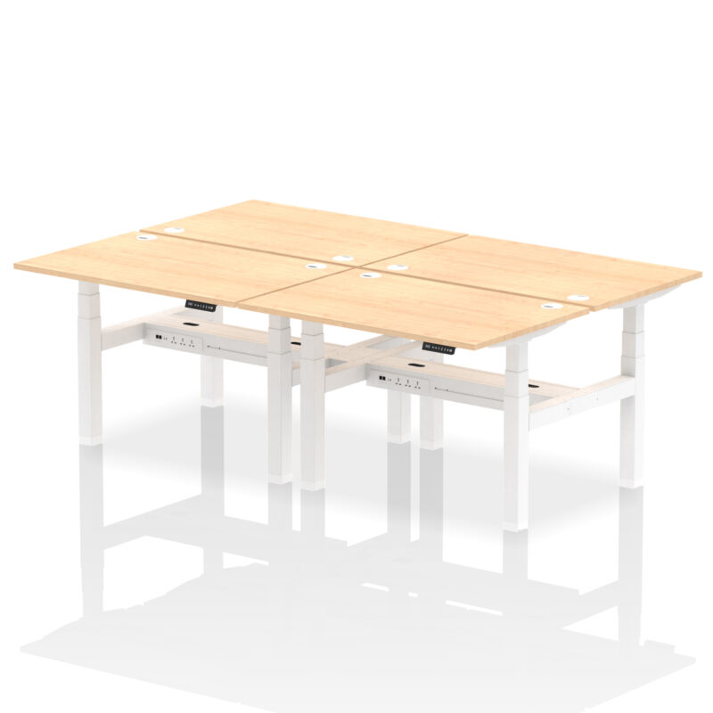 Breeze Back-to-Back Height Adjustable Bench Desk - 4 Person - Image 12