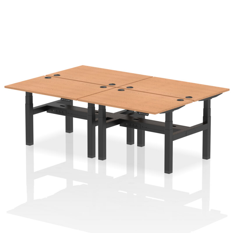 Breeze Back-to-Back Height Adjustable Bench Desk - 4 Person - Image 13