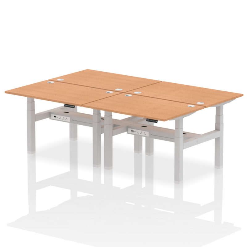 Breeze Back-to-Back Height Adjustable Bench Desk - 4 Person - Image 14