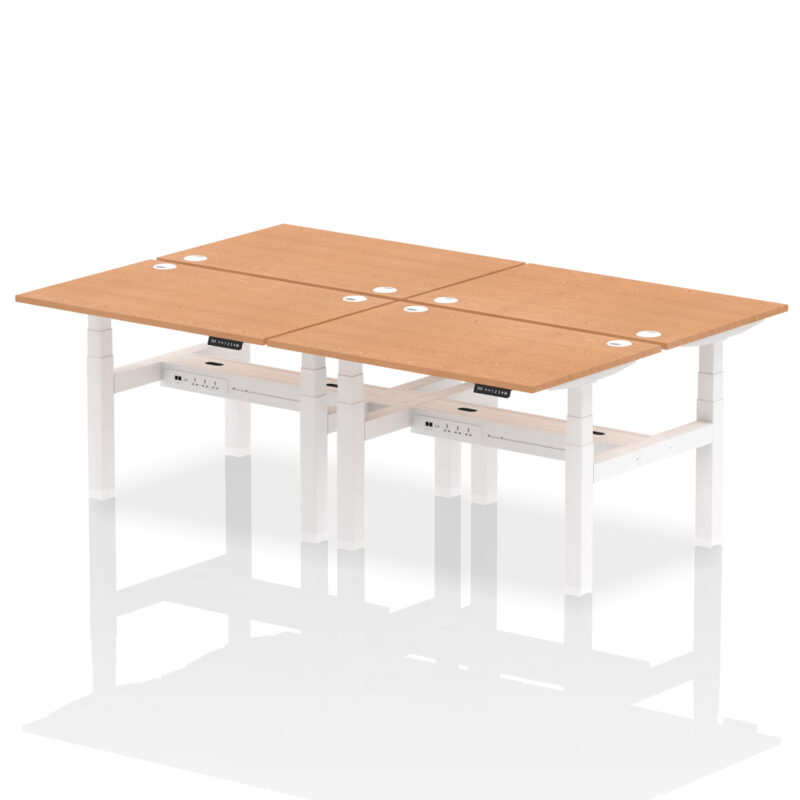 Breeze Back-to-Back Height Adjustable Bench Desk - 4 Person - Image 15