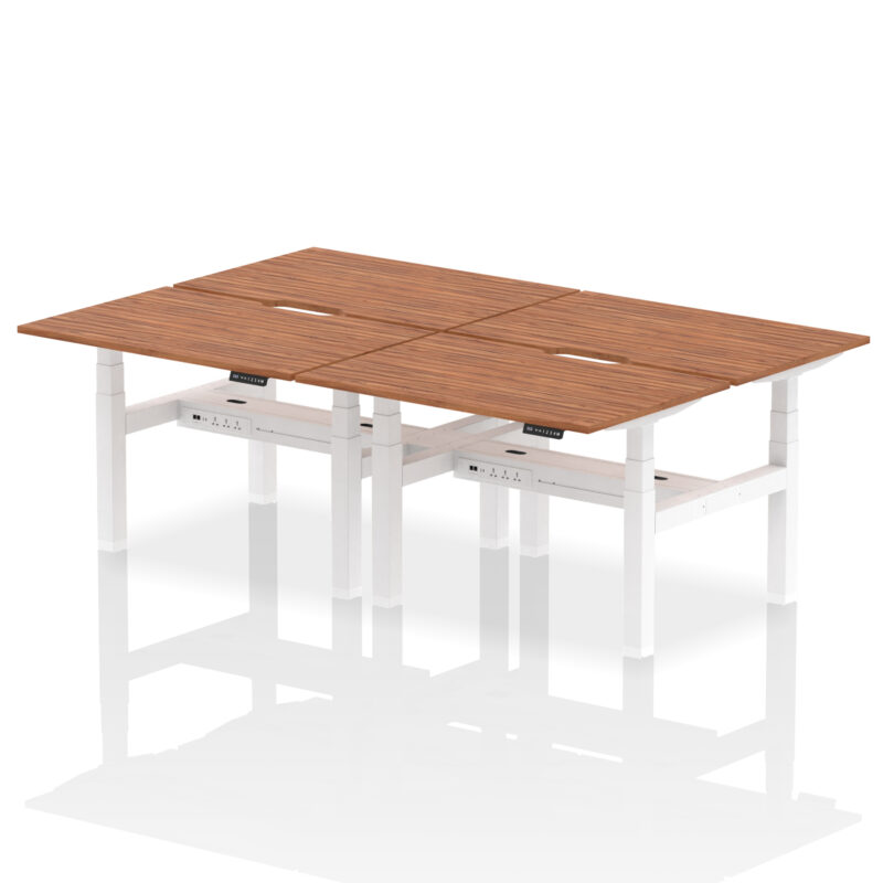Breeze Back-to-Back Scalloped Edge Height Adjustable Bench Desk - 4 Person - Image 15