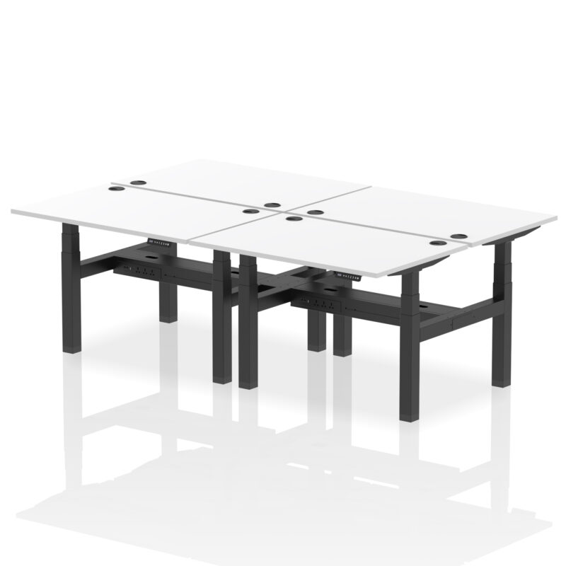 Breeze Back-to-Back Height Adjustable Bench Desk - 4 Person - Image 19