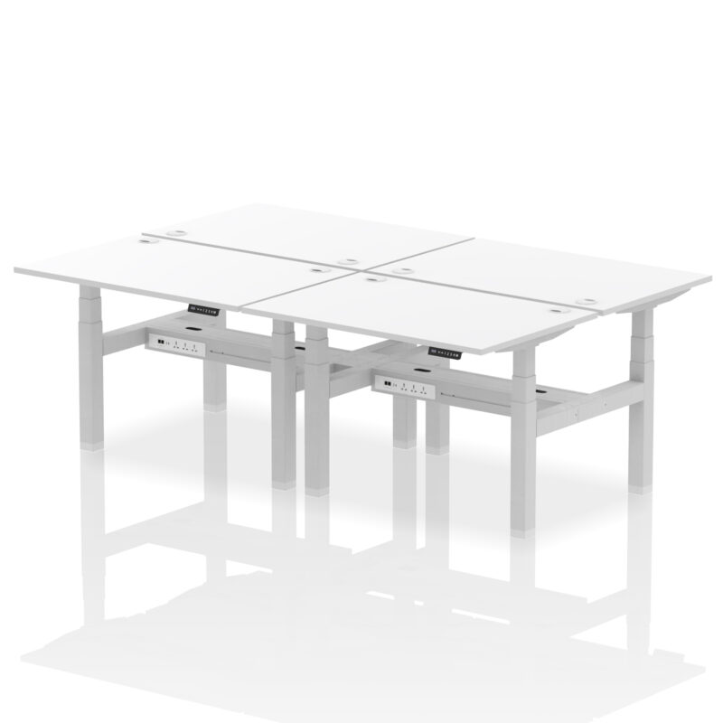 Breeze Back-to-Back Height Adjustable Bench Desk - 4 Person - Image 20